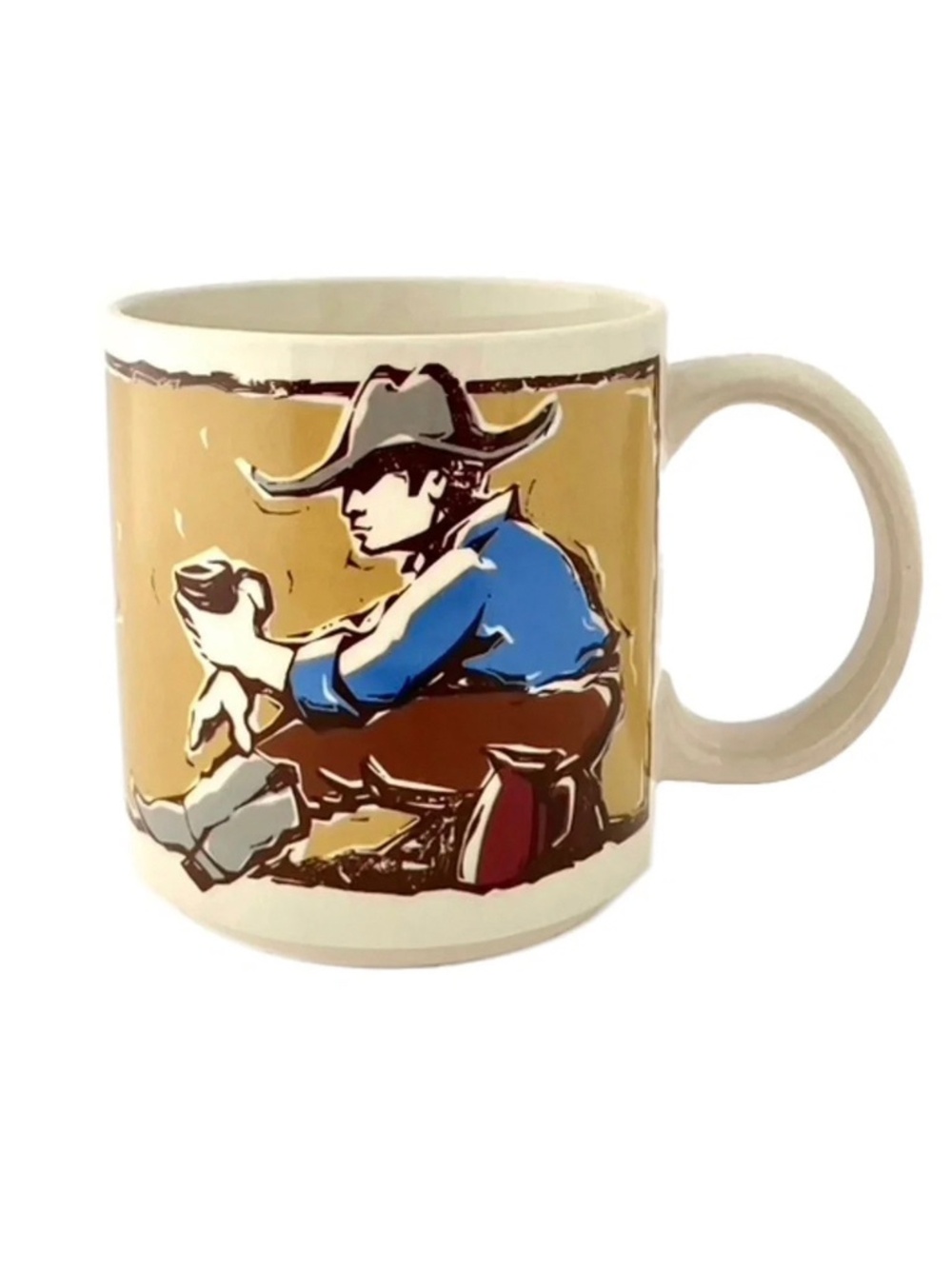Cowboys Themed Coffee Cup / Mug by Michel & Company Excellent Condition